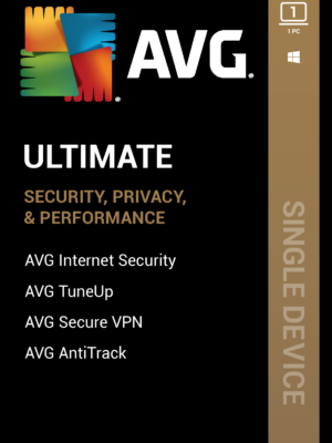 AVG ULTIMATE 2026, 1 PC - Windows, 1 Year (DOWNLOAD VERSION BY EMAIL)