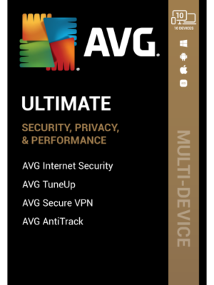 AVG ULTIMATE 2026, 10 Devices, 2 Years (DOWNLOAD VERSION BY EMAIL)