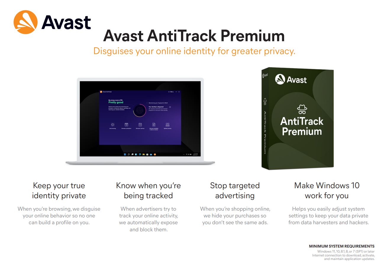 Avast AntiTrack Premium 2026, 1 PC, 1 Year (DOWNLOAD VERSION BY EMAIL) - Image 2