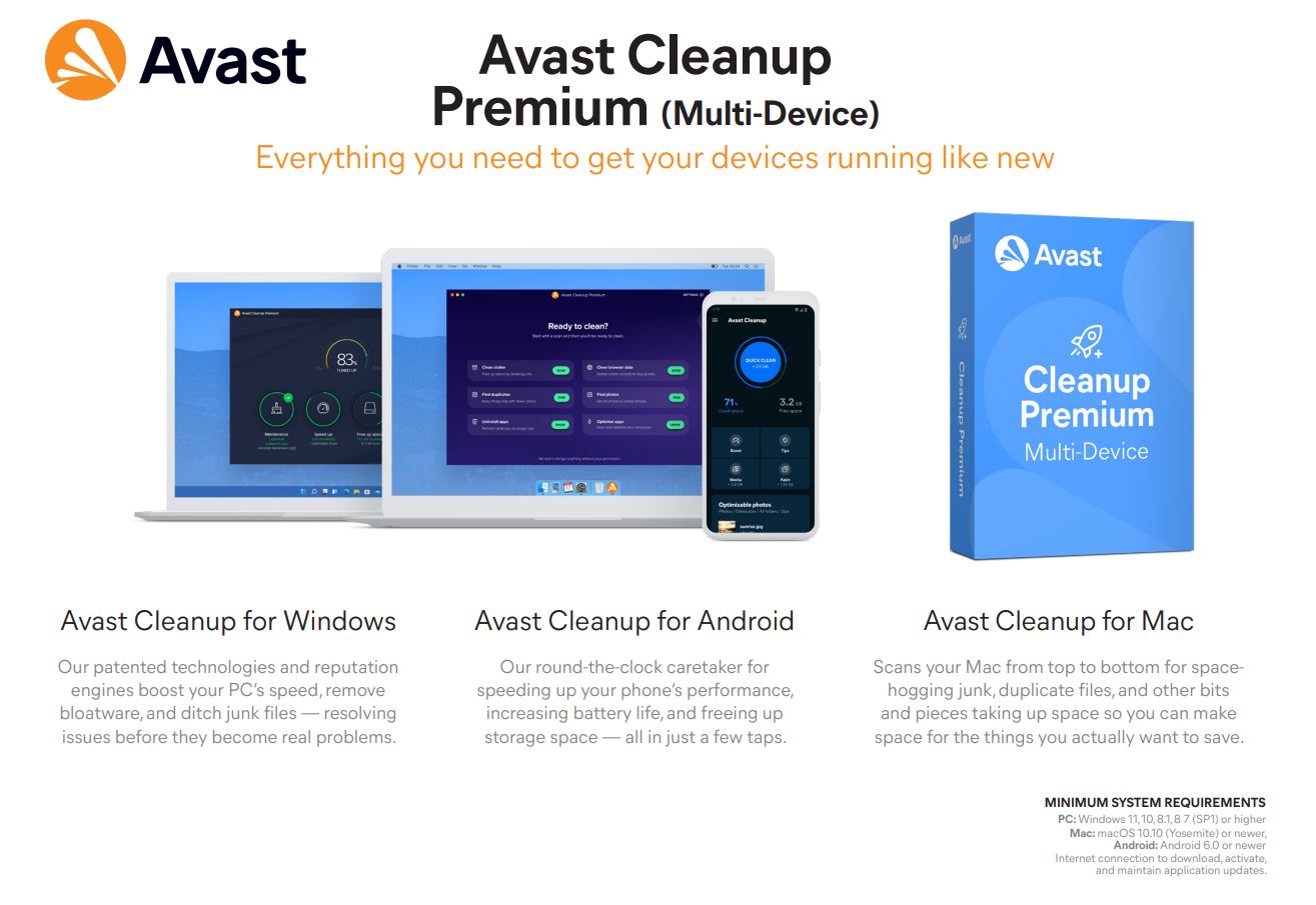 Avast Cleanup Premium 2026, 10 Multi-Devices, 1 Year (DOWNLOAD VERSION BY EMAIL) - Image 2