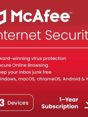 McAfee Internet Security 2026, 3 Devices 1 Year - DIGITAL DOWNLOAD