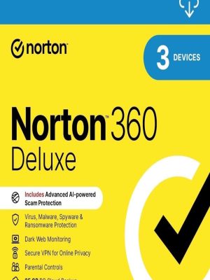 Norton 360 Deluxe 3 Devices 1 Year (Non-Subscription / No Auto-Renewal) - Download Version By Email