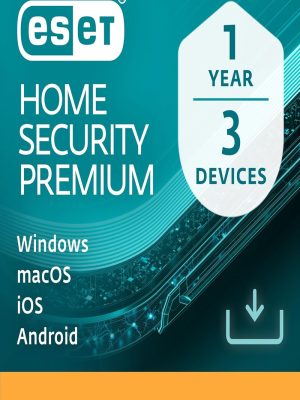 ESET Home Security Premium 2026, 3 Devices, 1 Year for PC | Mac | Android (Digital Download by Email)