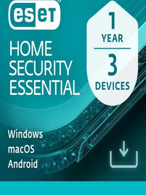 ESET Home Security Essential 2026, 3 Devices, 1 Year for PC | Mac | Android (Digital Download by Email)