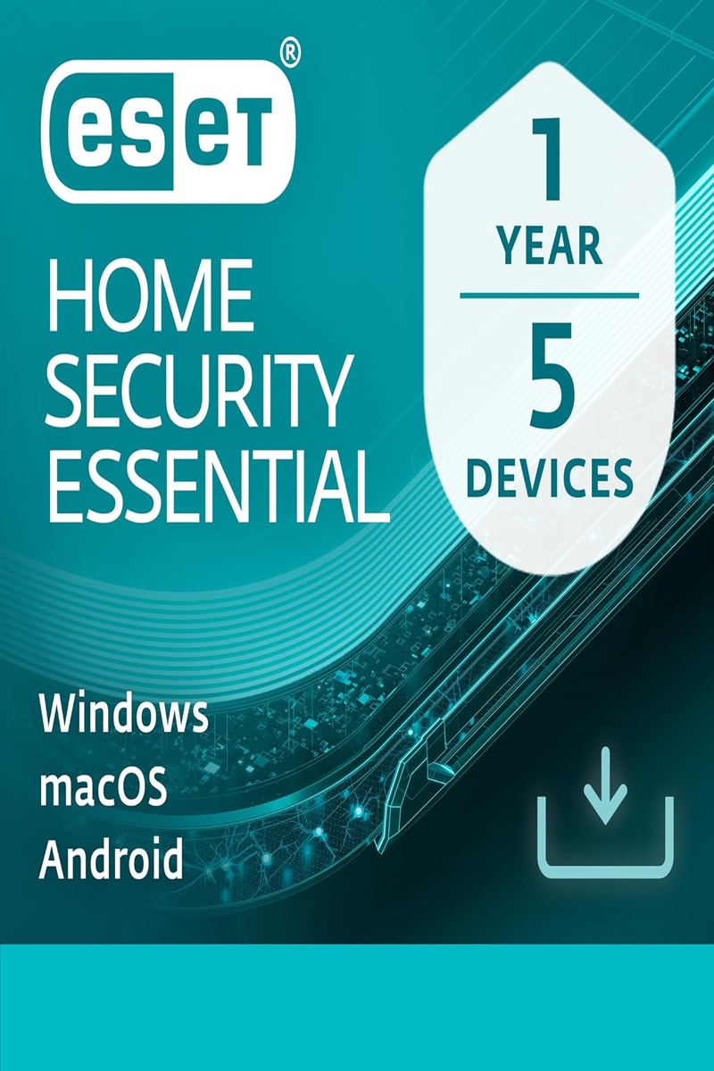 ESET Home Security Essential 2026, 5 Devices, 1 Year for PC | Mac | Android (Digital Download by Email)