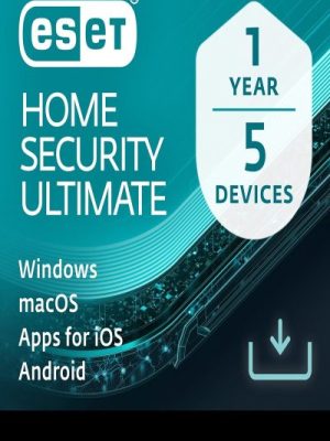 ESET Home Security Ultimate 2026, 5 Devices, 1 Year for PC | Mac | Android (Digital Download by Email)